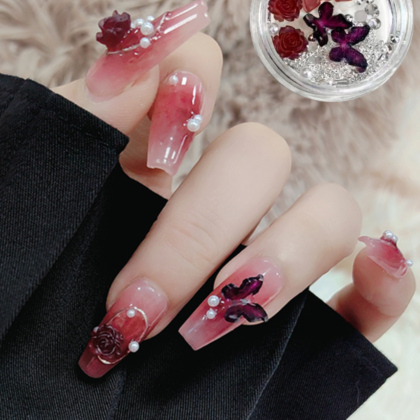 💅ネイルパーツ｜蝶々・花・蝶結び　超目玉商品　スタイリッシュなネールパーツ|undefined
