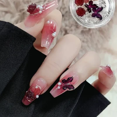 Orange.Nail 💅ネイルパーツ｜蝶々・花・蝶結び　超目玉商品　スタイリッシュなネールパーツ