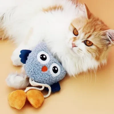 【KARA PET】ぬいぐるみの猫のおもちゃで｜自分で遊んでストレス解消や運動を
