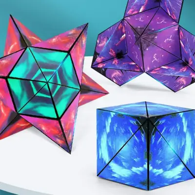超カッコイイ3D立体ジオメトリック磁気キューブ｜色々な形に変化できる子供知育玩具