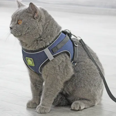  猫 ハーネス｜リード セット 散歩用 軽量で通気性良い 飛び出し防止 