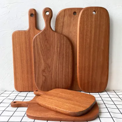木製取っ手付きピザボード（形各種）｜天然黒檀材使用、綺麗な木目