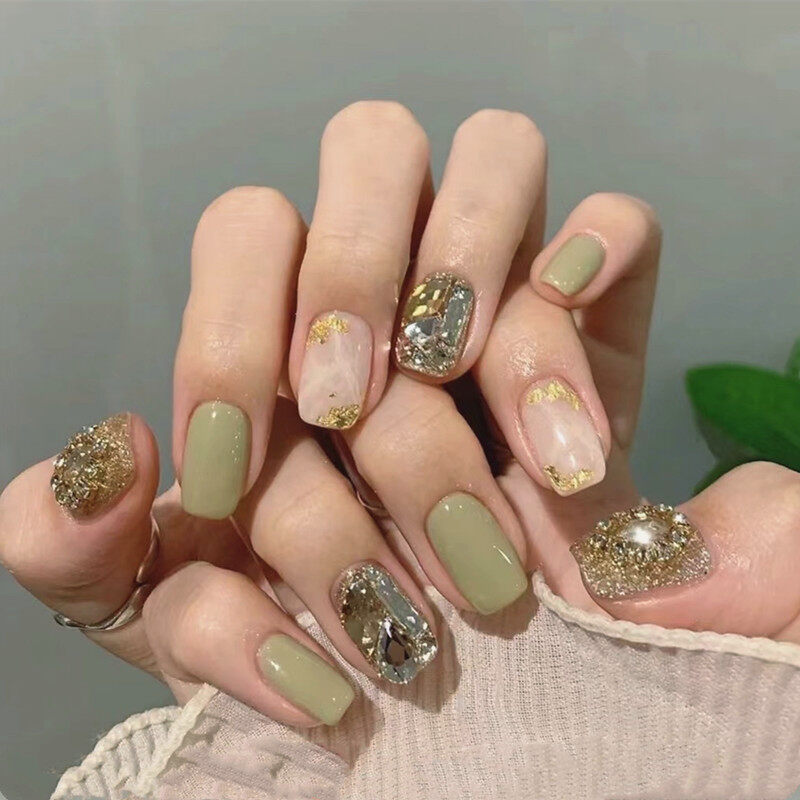💅ネイルチップ｜夏の緑、夏っぽい　長期間使用することができます|undefined
