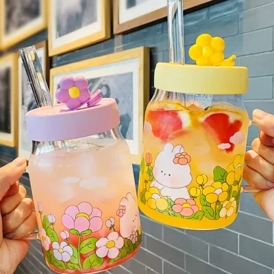 グラスボトル770ml｜耐熱・食洗機対応・ストロー