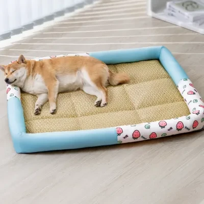 犬用クールマット｜藤編み 冷感 夏にぴったりの人気ペットベッド♪