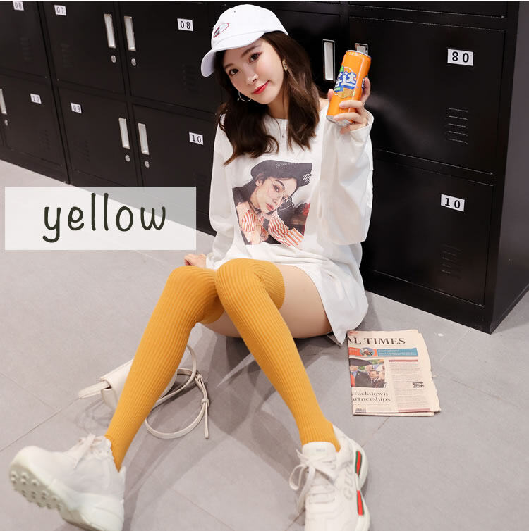 【日本国内発送】8色の美脚効果抜群の上質なリブニーハイソックス｜レッグウェア・ガールズソックス・無地・ストレッチ・美脚
・ポイント消化|undefined