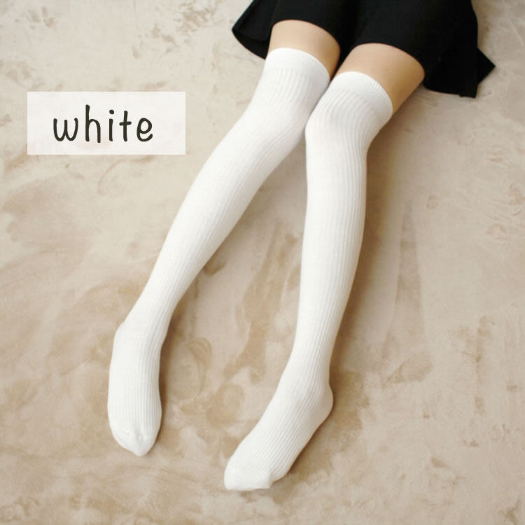 【日本国内発送】8色の美脚効果抜群の上質なリブニーハイソックス｜レッグウェア・ガールズソックス・無地・ストレッチ・美脚
・ポイント消化|undefined