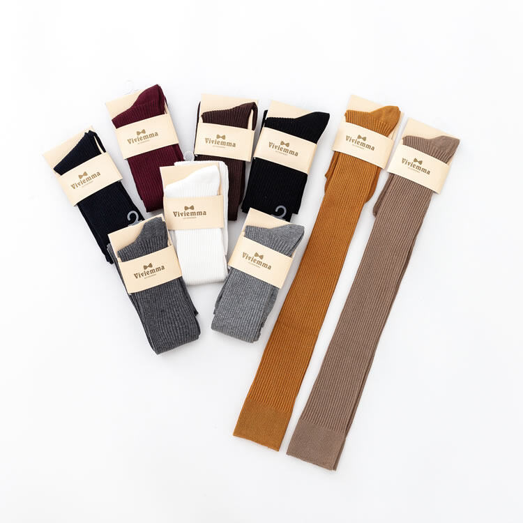 【日本国内発送】8色の美脚効果抜群の上質なリブニーハイソックス｜レッグウェア・ガールズソックス・無地・ストレッチ・美脚
・ポイント消化|undefined