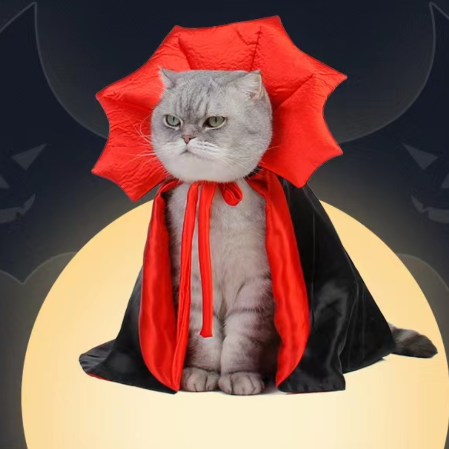 ペットのハロウィンマント| 猫犬のコスプレ服 かわいい写真道具|undefined