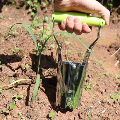 ステンレス製の苗移し器、穴掘り器、植物の挿し木や移植に最適！