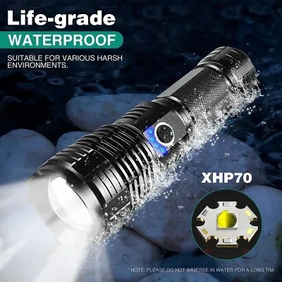 懐中電灯 led ハンディライト 強力 500M 照射距離 USB充電式