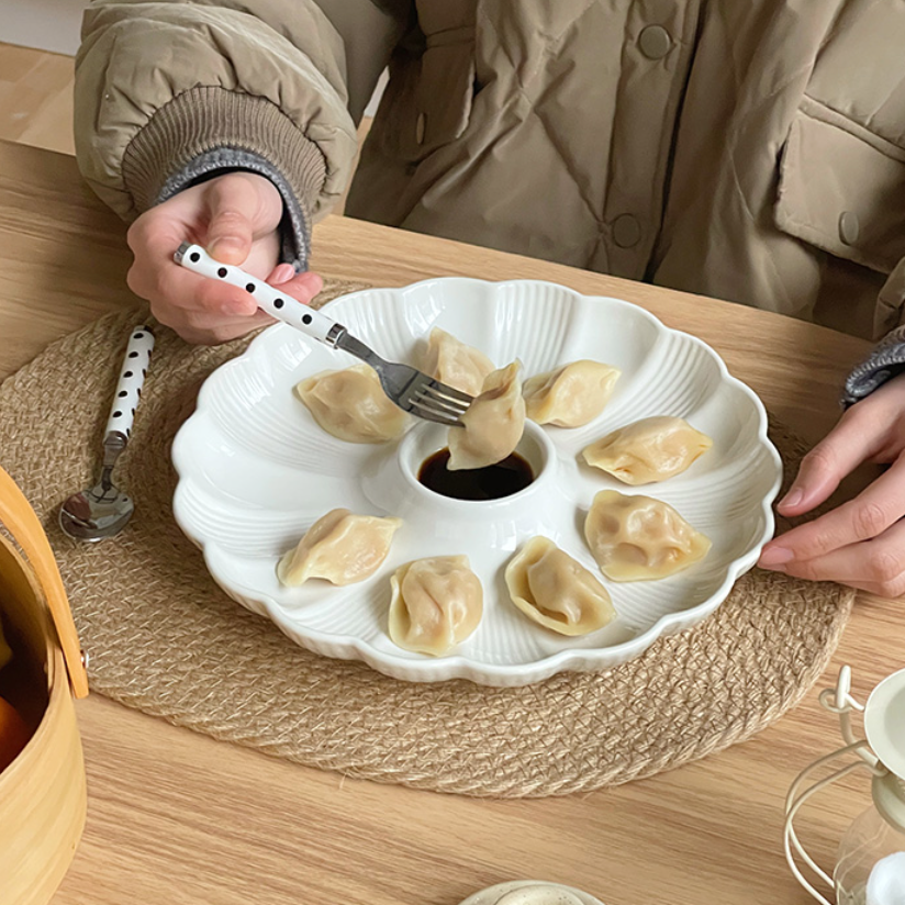 ムニレトロ餃子プレート｜　朝食や水餃子に最適　レンジ、食洗機可|undefined