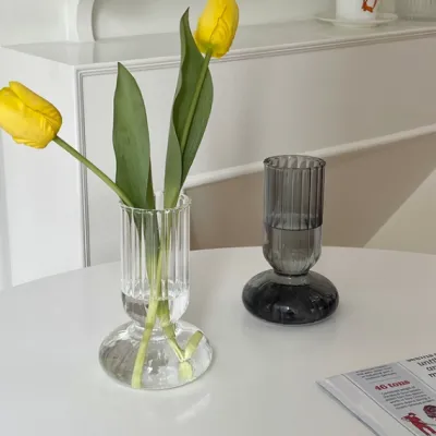 北欧風シンプルな透明ガラス花瓶｜リビングルームや寝室の装飾品