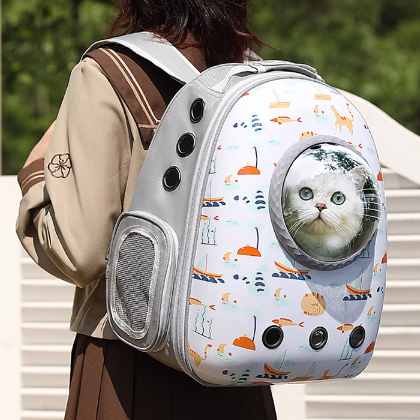 ペットキャリーバッグ｜リュック式 大容量 通気性良い 猫と小型犬に適用|undefined