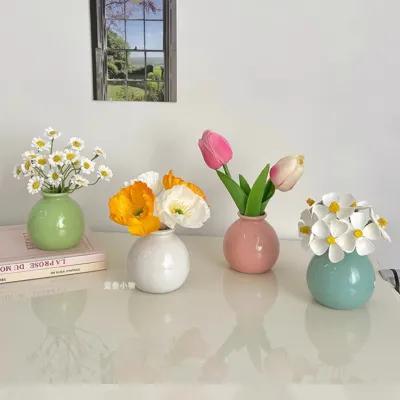 ミニ陶器花瓶｜カラフル・韓国風・部屋の雰囲気を変える
