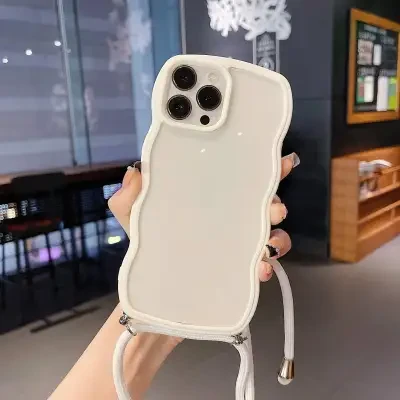 スマホケース丨iPhone ストラップ付き 斜めかけ 肩掛け おしゃれ