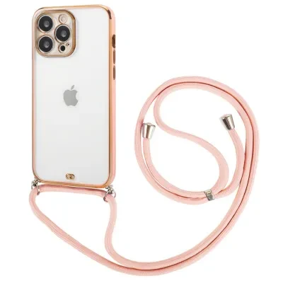 スマホケース丨iPhone ストラップ付き 長さ調節可能 肩掛け