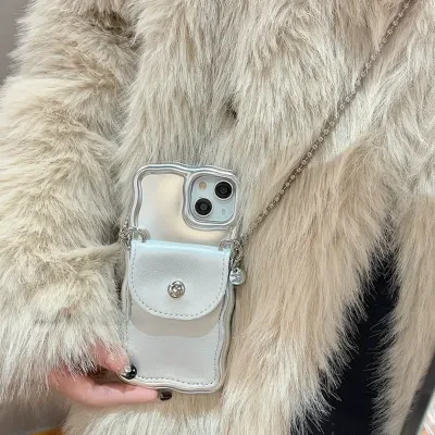 スマホケース丨iPhone ストラップ付き 長さ調節可能 肩掛け カード収納