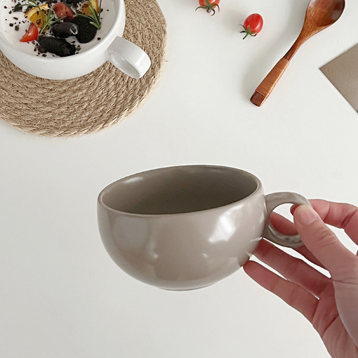 インス風マグカップ｜350ml　ミルク・ヨーグルト　木製スプーン付き　シンプル|undefined