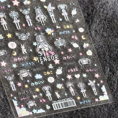 TENSOR NAIL ネイルステッカー｜ネイルシール｜花柄・3D立体感・自宅でネイルサロンを楽しみ