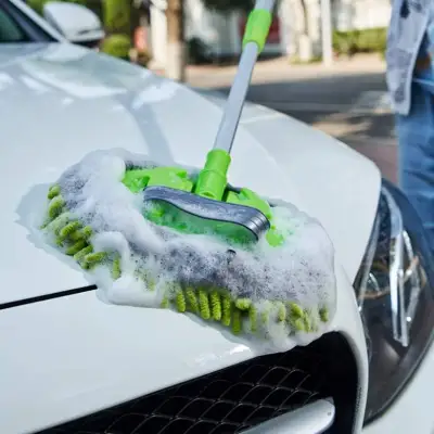 洗車モップ！洗車ブラシ！掃除用ブラシ！汚れ除去！使用便利！