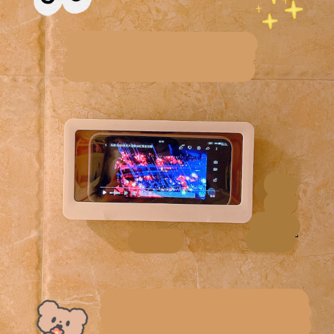 お風呂壁掛け式スマホ用防水ケース