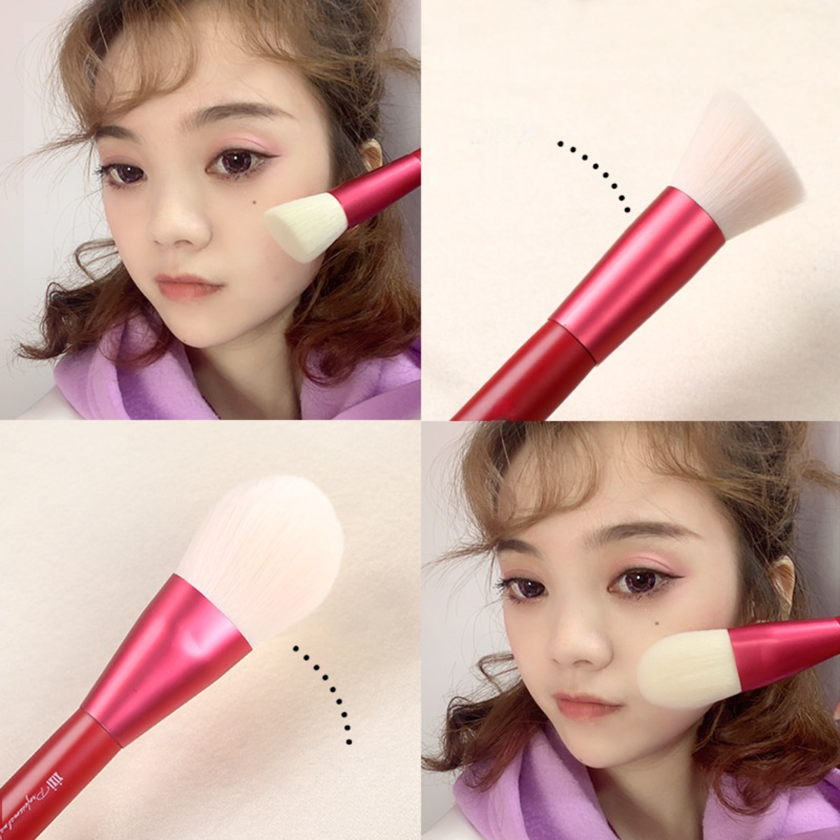 メイクブラシ チークブラシ アイシャドウブラシ まつ毛コーム 初心者向け メイク道具|undefined