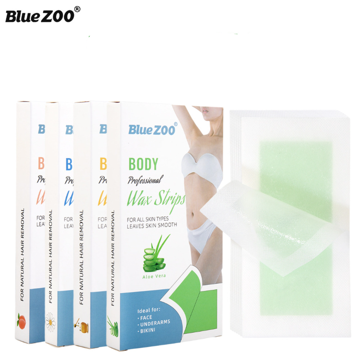 BlueZOO両面の不織布の毛の取り外しのワックス ペーパーの足のための便利な使い捨ての蜂蜜パッチ 20pcs |undefined