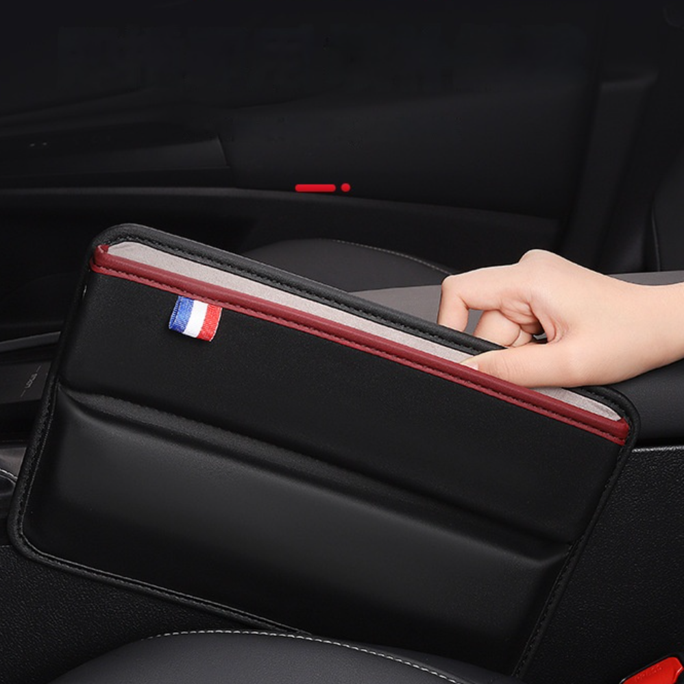 カーシート隙間収納ボックス 車 隙間ポケット 車用収納ボックス 隙間収納 充電コード穴付き 運転席と助手席兼用 カー用品 スッキリ収納 防水|undefined