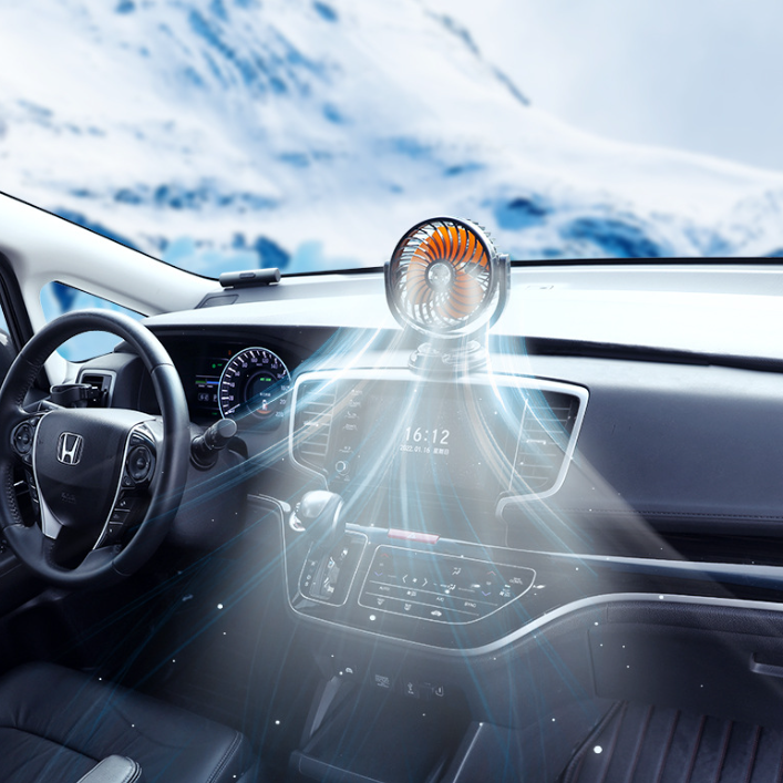 車用扇風機丨角度調整可能 夏対応 強風量 省エネ 12V 24V 通用|undefined