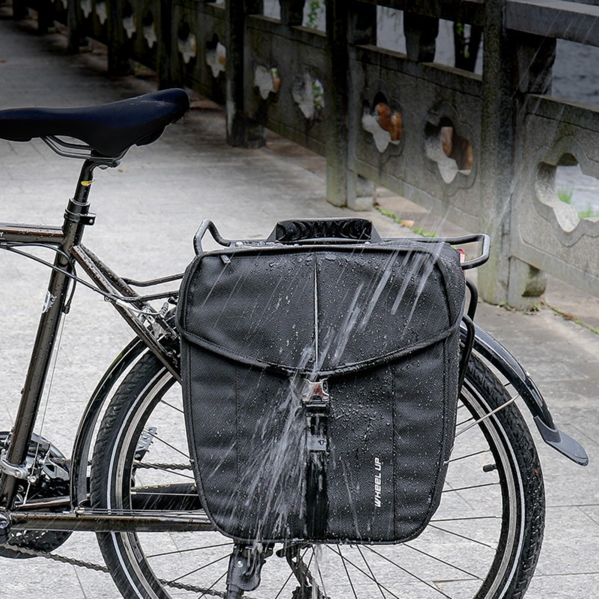 自転車 バイク サイドバッグ丨防水 大容量22L 耐用性 取り付け簡単 ポリエステル生地|undefined