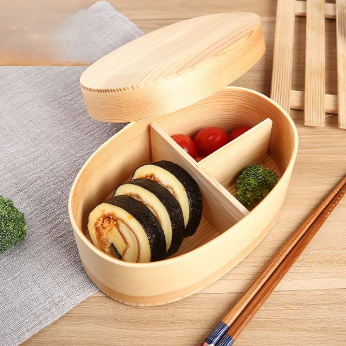 ランチボックスセット 小分け 寿司弁当箱 木製弁当箱 食品保存|undefined