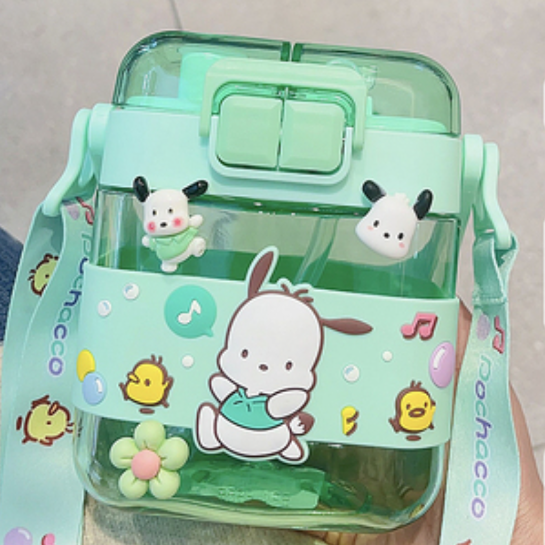 アニマルTritan製2wayボトル！子供の学校やスポーツに最適な大容量の便利な二重飲料用ボトル！