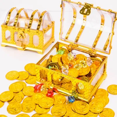 子供宝探し宝石箱｜ゴールドコイン・ピカピカ・おままごとゲームに最適