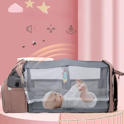 【おもちゃおまけ】新しいママバッグ！大容量で、外出時に便利な背中に背負えるタイプ！赤ちゃんのベッドやミルクを持ち運ぶのに最適！