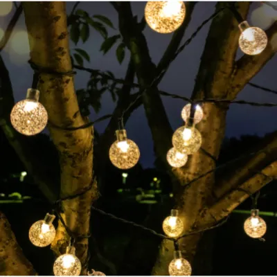 ソーラーストリングライト｜庭園ハンギングライト！バルコニー装飾 満天の星