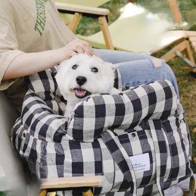 多機能ペットカーシート｜ベルトでしっかり固定 安全で便利な多機能犬用ベッド！