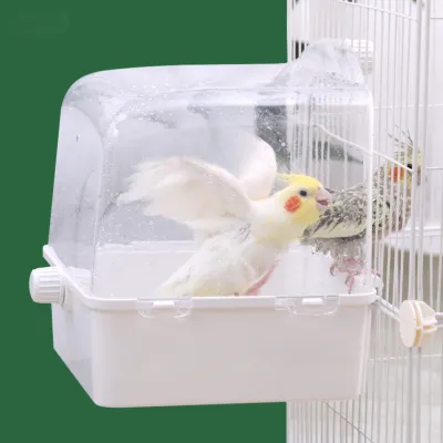 インコのお風呂ボックス｜大きいサイズでペットインコ用ぴったり！かごに掛ける式
