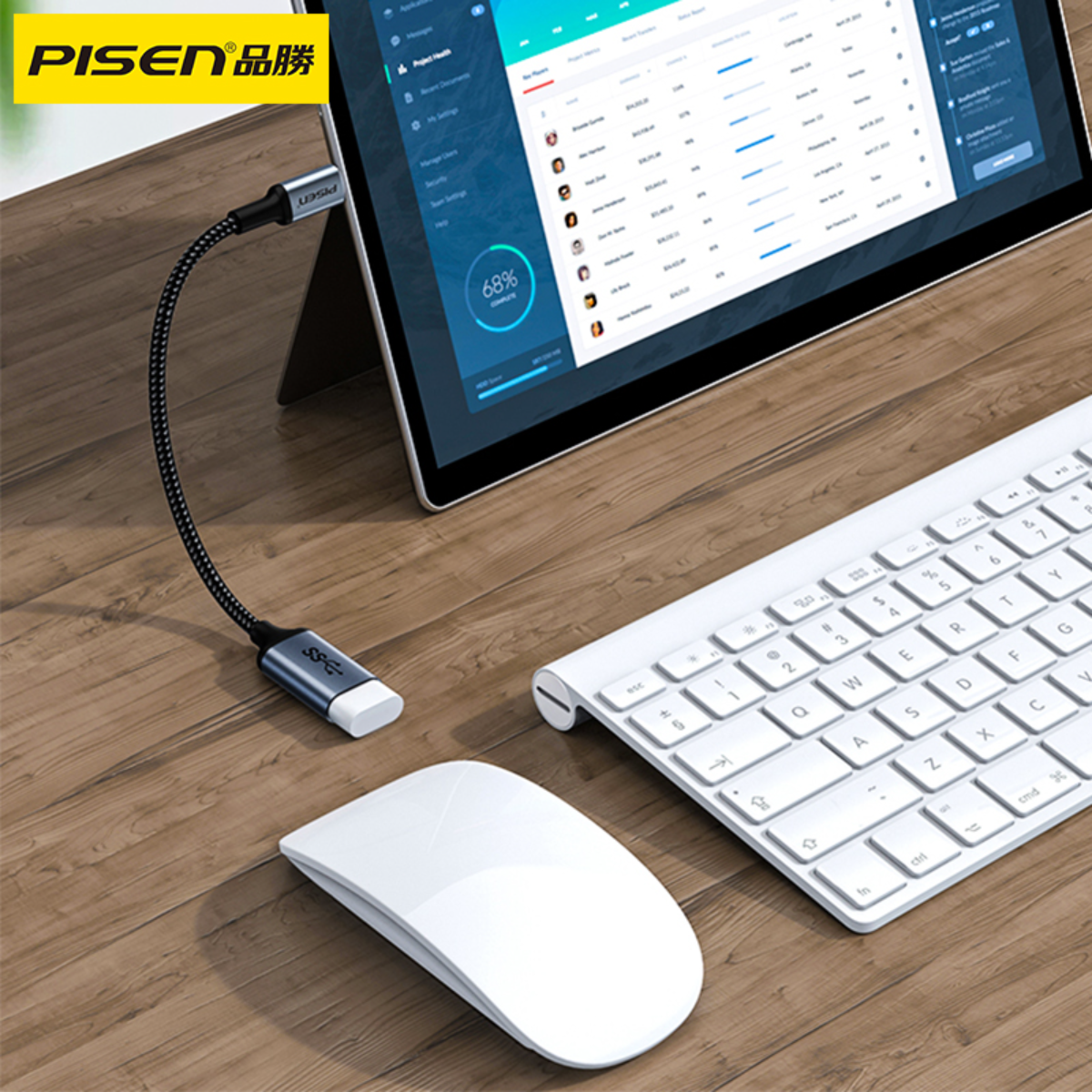 PISEN 「特価」 USB Type C to USB 3.0変換アダプタ・高速データ転送・OTGケーブル・合金製・編組ケーブル・|undefined