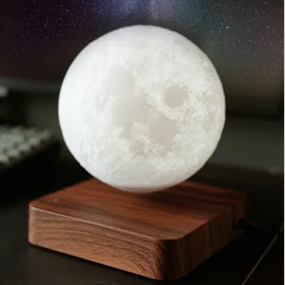 3Dプリント磁気浮上月型ライト｜おしゃれ 照明 インテリア リビング (3色切り替え)