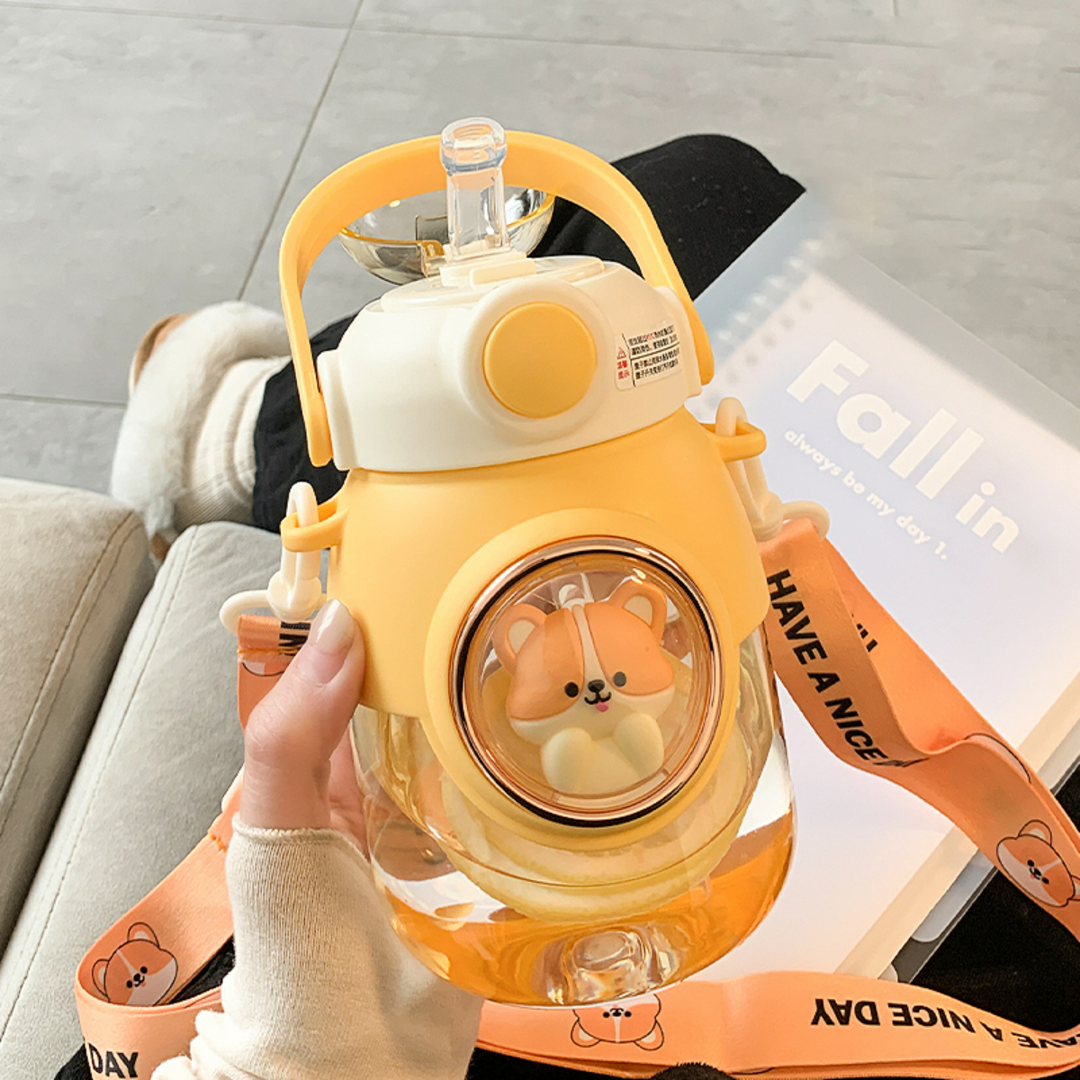 「夏旅」パンダ水筒・『820ml』｜パンダ・おもしろ・動物柄・大容・ 男女兼用・持ち運び便利・通勤・通学|undefined