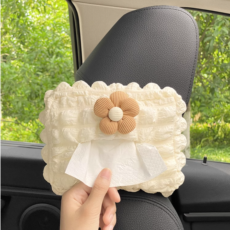 かわいい花 ティッシュボックス｜インテリアに合わせやすいデザインのため、車だけではなく自宅もオフィスもふさわしいです。|undefined