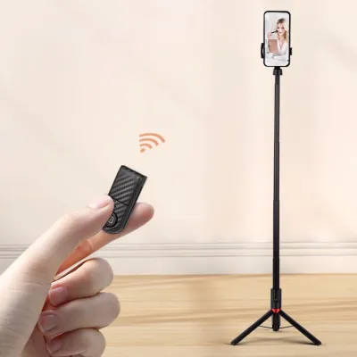 スマホ ジンバル｜自撮り棒・1.3m・折りたたみ・ライト付き・iPhone Android対応・volg
