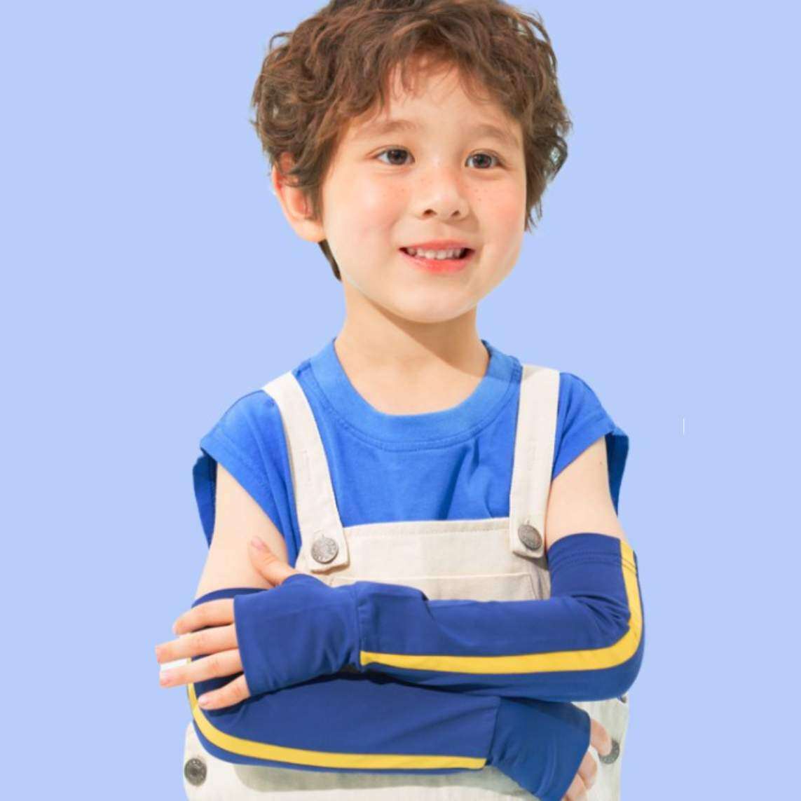 子供用指穴付きUVカットアームカバー｜指穴付き・紫外線対策・通気性、スポーツ・アウトドア、女の子・男の子兼用|undefined