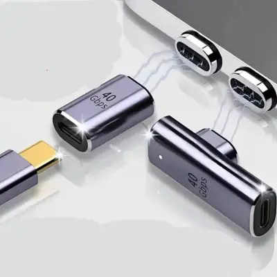 タイプC磁気コネクタ |USB Cコネクタ、磁気USB Cアダプタ、USB4.0 40Gbpsデータ転送 急速充電