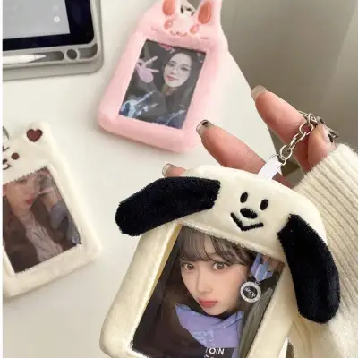 フォトカードキーホルダー｜BTS・TWICE・TXT・NCT・BLACKPINK・シャギーでかわいいデザインに縁取るカードケース