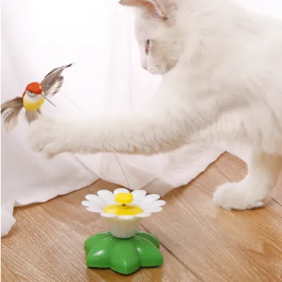 【OHAYO】ペットおもちゃ｜電動蝶 鳥・自動回転・猫ひとりで遊べる