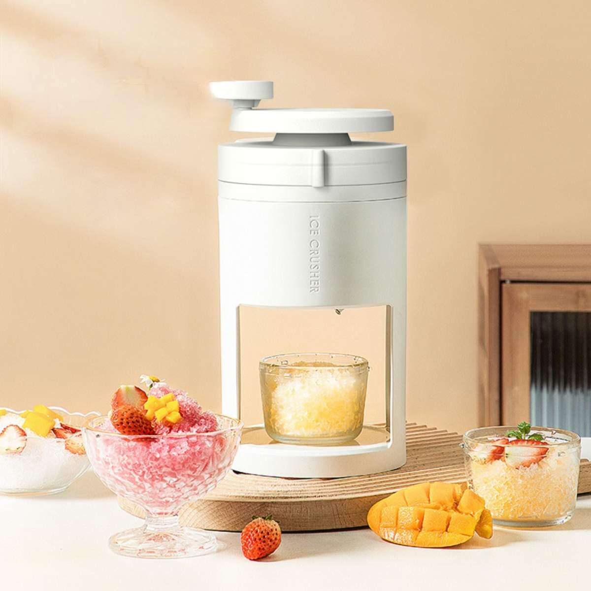 小型 手動製氷機｜夏人気・ホワイト・家でもかき氷が楽しめる 予約販売