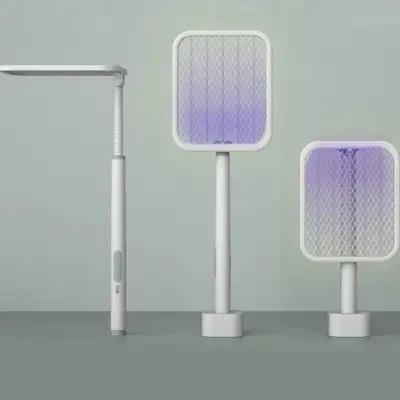 HanDIY 折り畳み式電撃殺虫ラケット｜強力電気ショック・薬剤不要！伸縮式・省スペース！