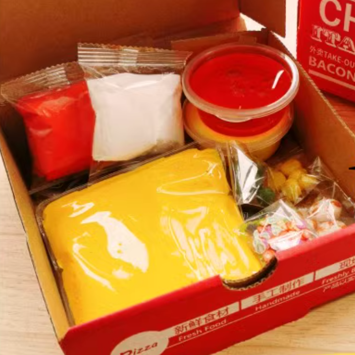 スライム｜ねんど・ねんどおもちゃ・粘土セット・粘土遊び・キッチンシリーズ・食べ物セット・ピザ・料理・おままごと・ごっこ遊び・いいプレゼント・室内ゲーム|undefined